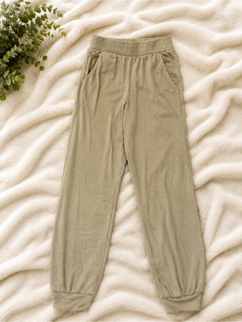 Kids Olive Cozy Jogger Pants